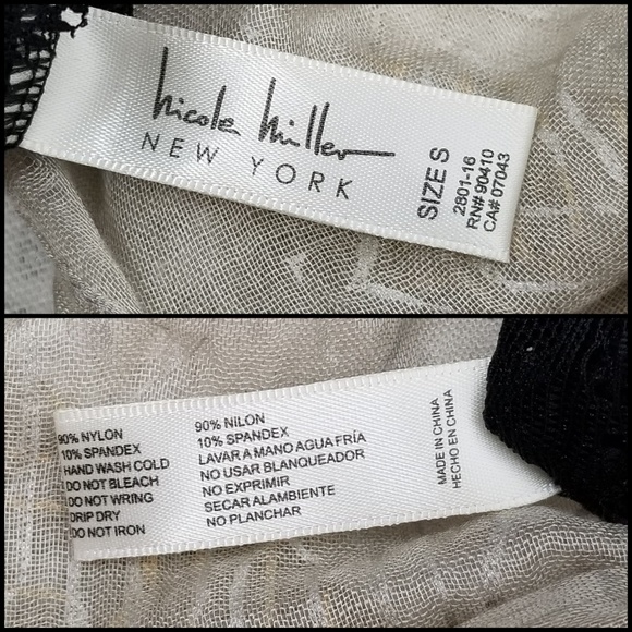 NWT Nicole Miller Black Lace Bralette - Picture 8 of 8